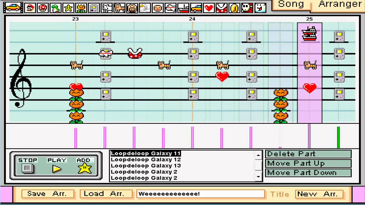 Loopdeeloop Galaxy from Super Mario Galaxy on Mario Paint Composer
