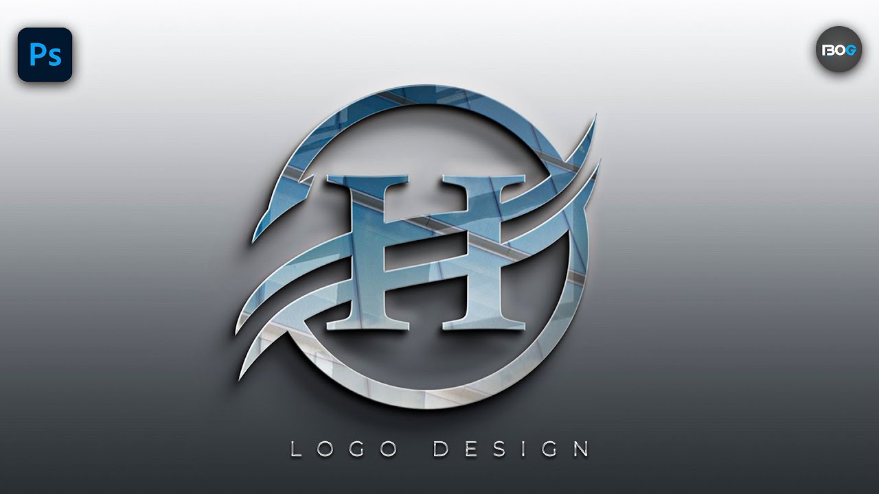 Letter H Logo Design in Photoshop | Easy Circle Logo Tutorial | Logo Design