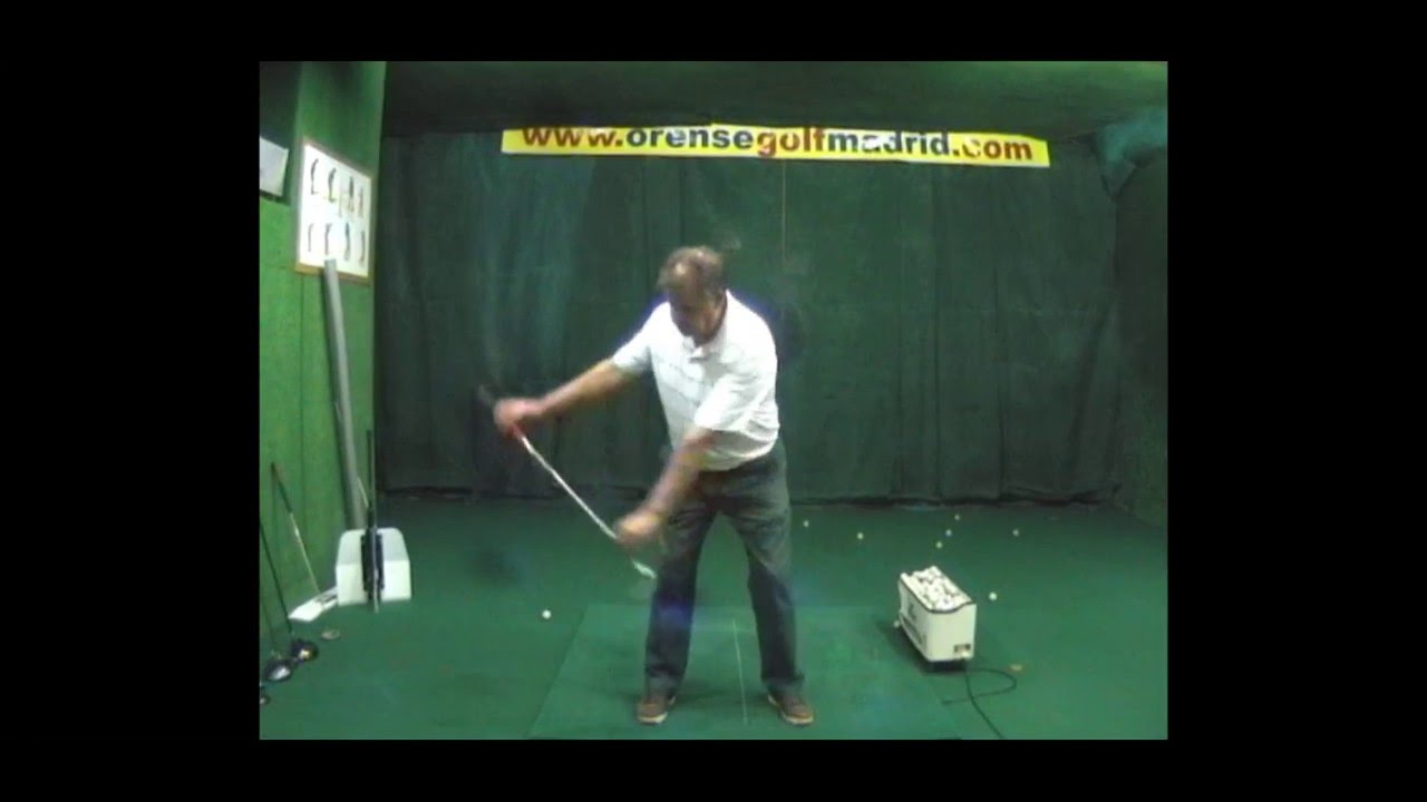 Tlf 619230842,Orense Golf Madrid . Ejercicio para aprender a girar en el swing de golf.