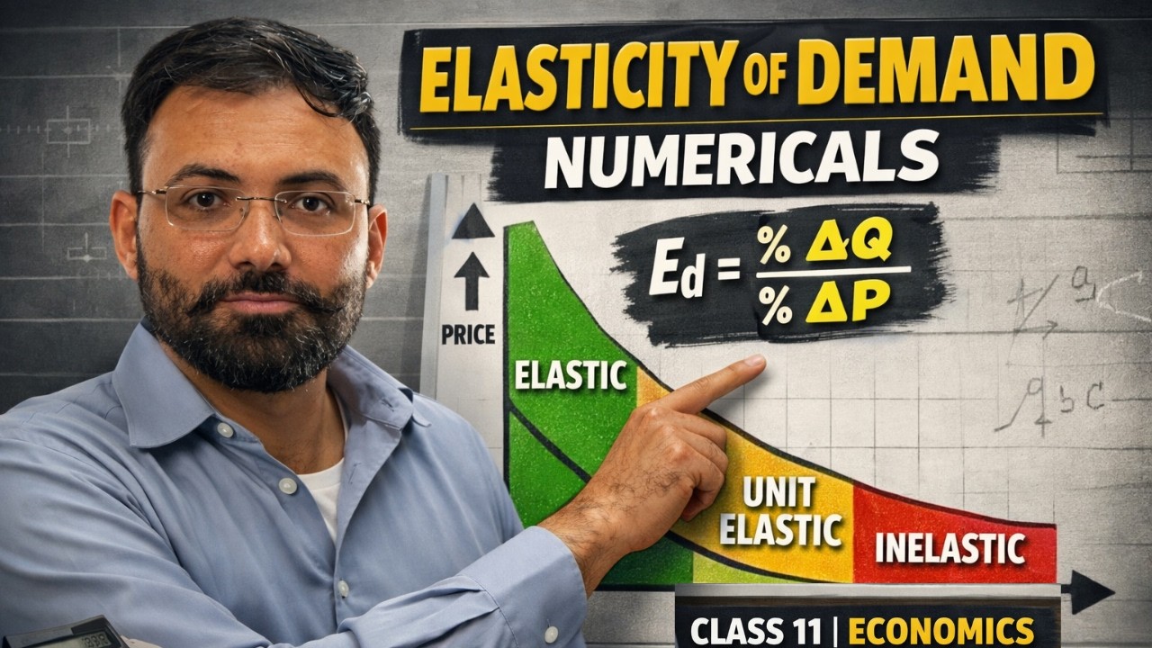 Class 11 Economics – Elasticity of Demand Numericals