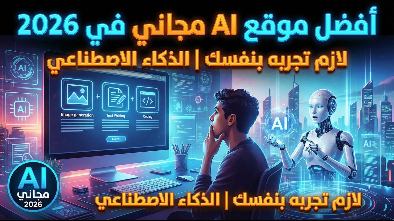 فضل موقع AI مجاني في 2026 لازم تجربه بنفسك | الذكاء الاصطناعي