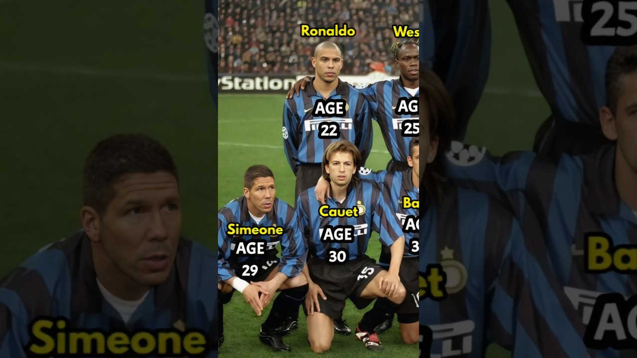 INTER MILAN lineup Season 1998/1999 | Players age in 1999   #football #shorts #intermilan