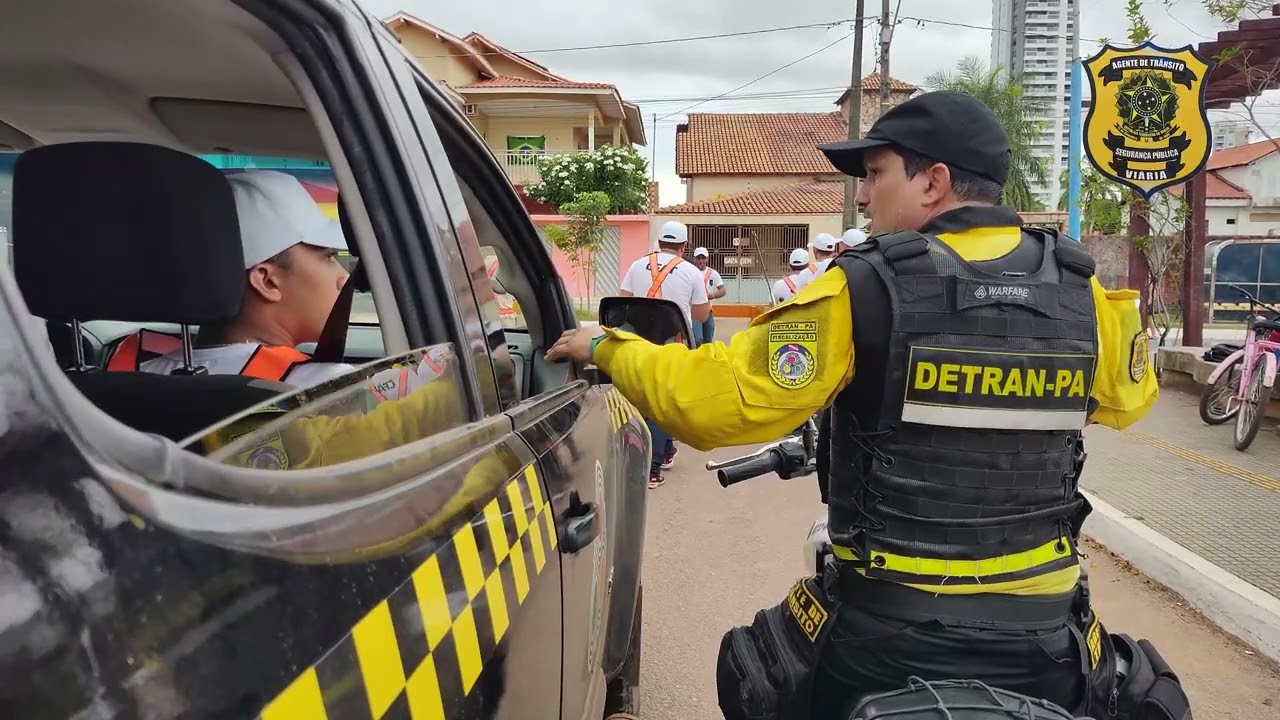Treinamento feito pelos Agentes de Trânsito do Detran Pará