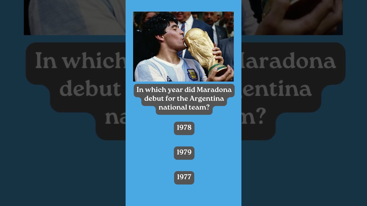 How well do you know Diego Maradona ?   #football #quiz #quizgames #shorts