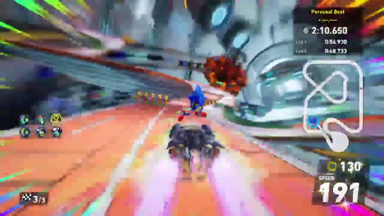Having some fun on Sonic Racing cross world  with Kenneth