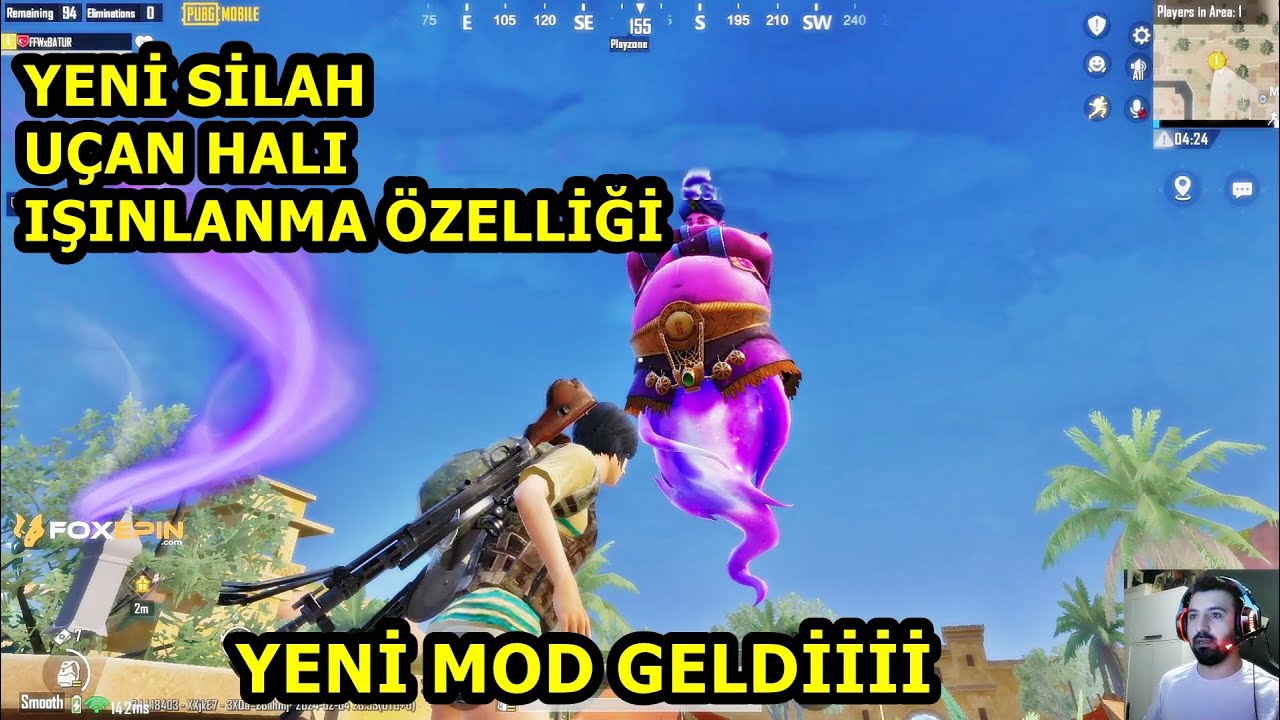 YENİ MOD GELDİ ! 2 CANLANMA HAKKI YENİ SİLAH ! UÇAN HALI GELMİŞ  GEÇMİŞ EN İYİ MOD PUBG MOBİLE