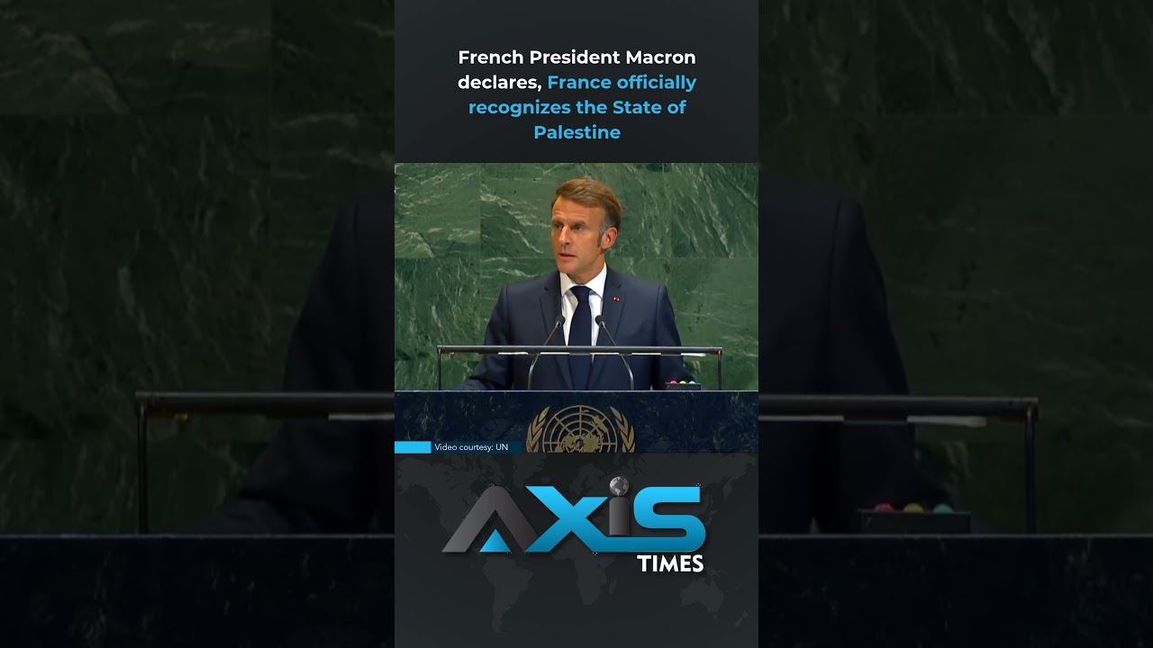 Macron officially recognizes the State of Palestine at #UNGA80