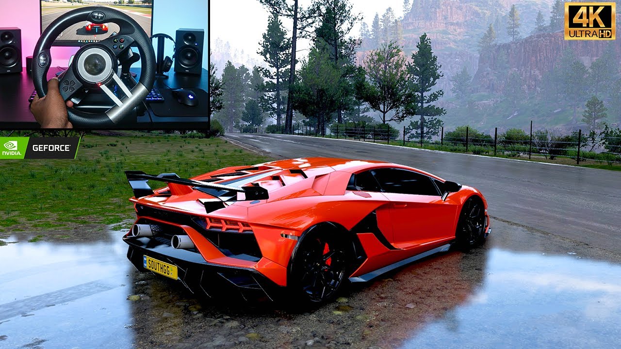 895HP  Lamborghini Aventador SVJ Legendary 2018 - Forza Horizon 5 | Steering Wheel Gamepla | 4K60FPS