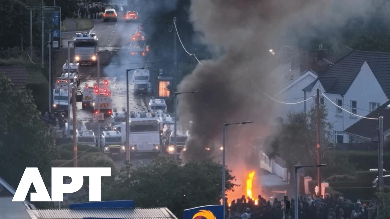 Drone Footage Shows Fresh Anti-Immigrant Riots in Belfast After Knife Attack | APT