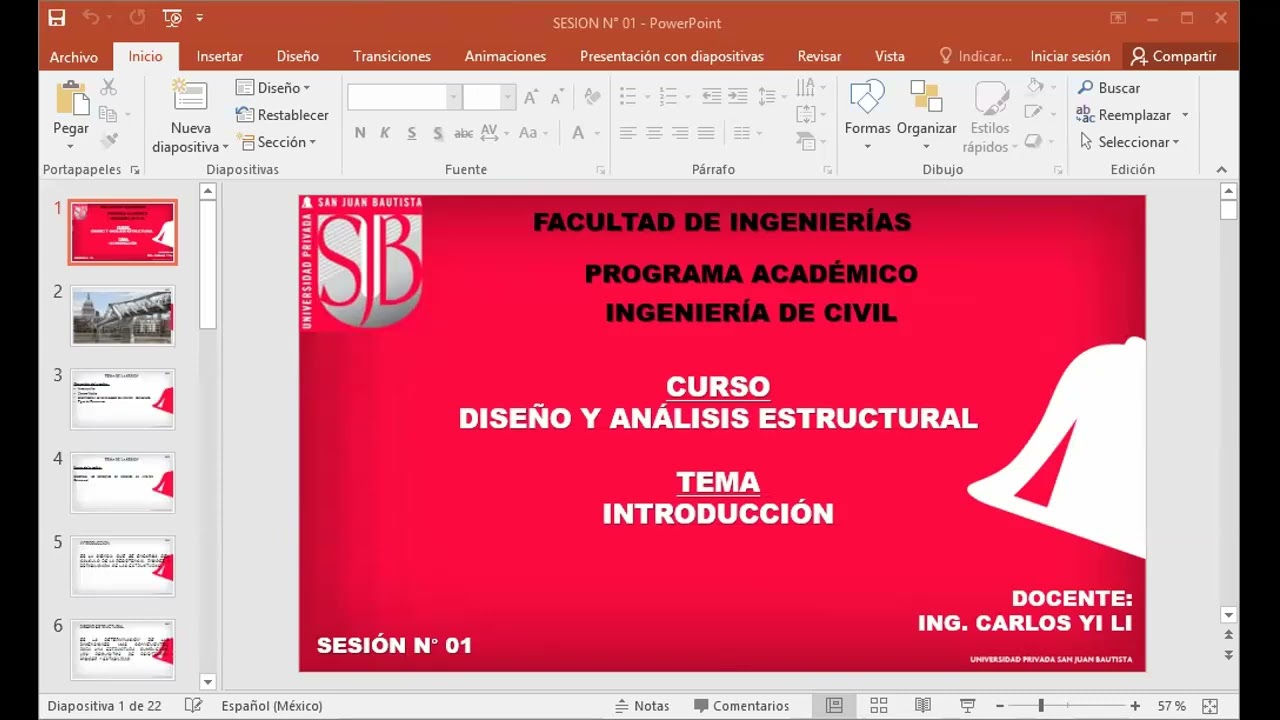 introduccion al curso de diseño y analisis estructural