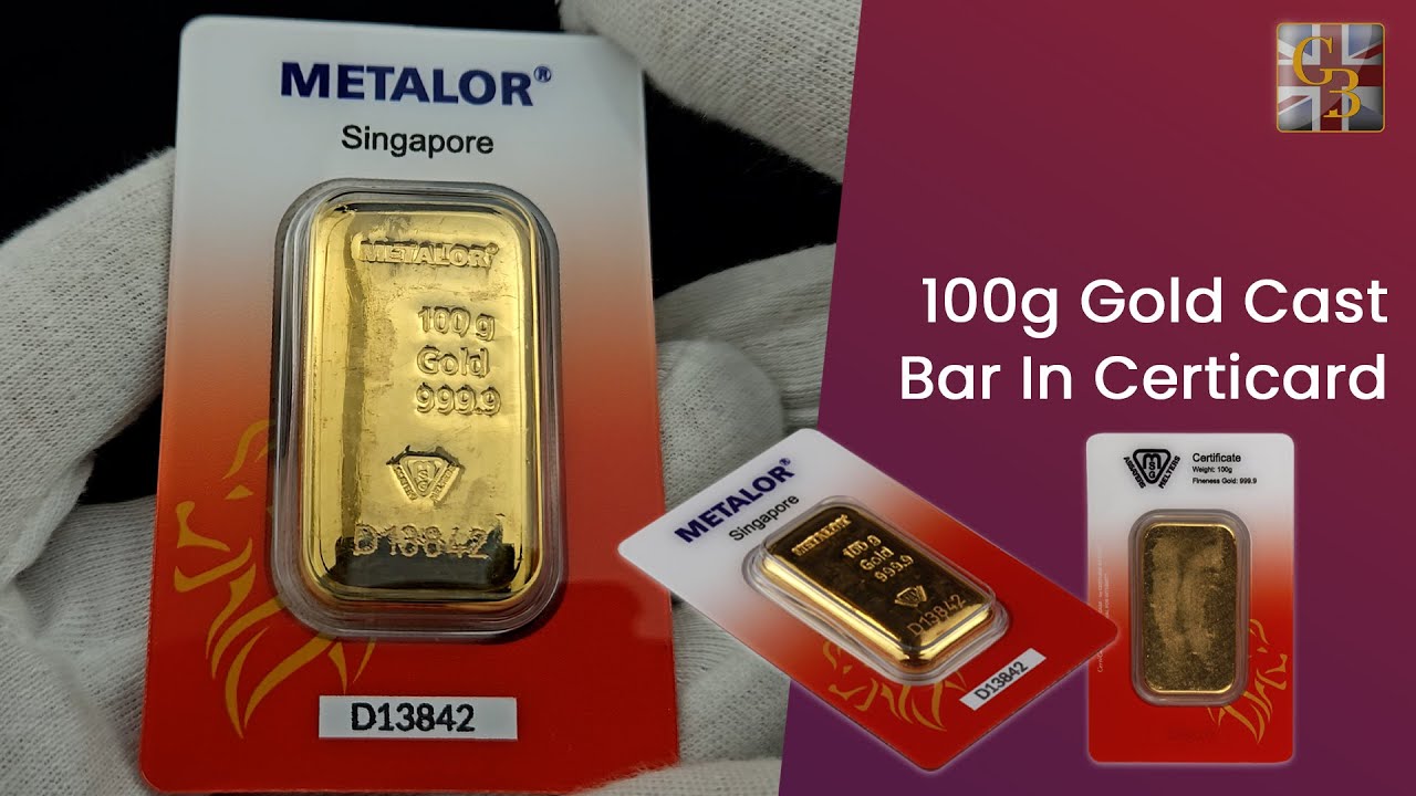 Metalor 100g Gold Cast Bar in Certicard: Overview and Specifications!
