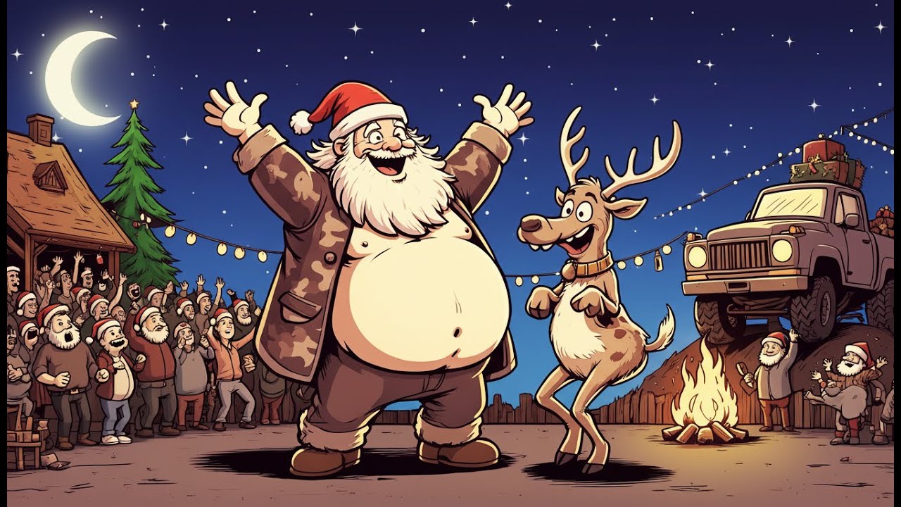 Here Comes Redneck Santa 🎅🛻 –  Funny Music Lyric Video 2026