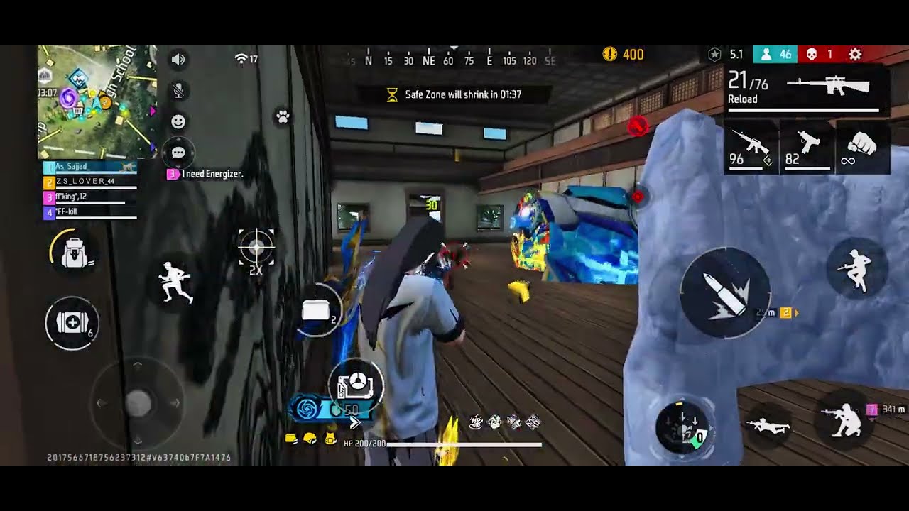 Free Fire Br Rank Mp5 & Hammer 11 kill 