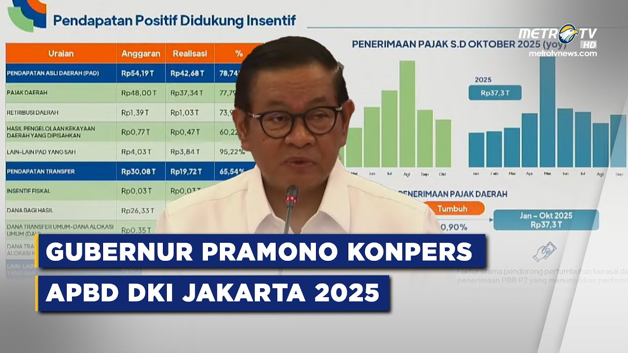 BREAKING NEWS - GUBERNUR PRAMONO KONFERENSI PERS APBD DKI JAKARTA 2025