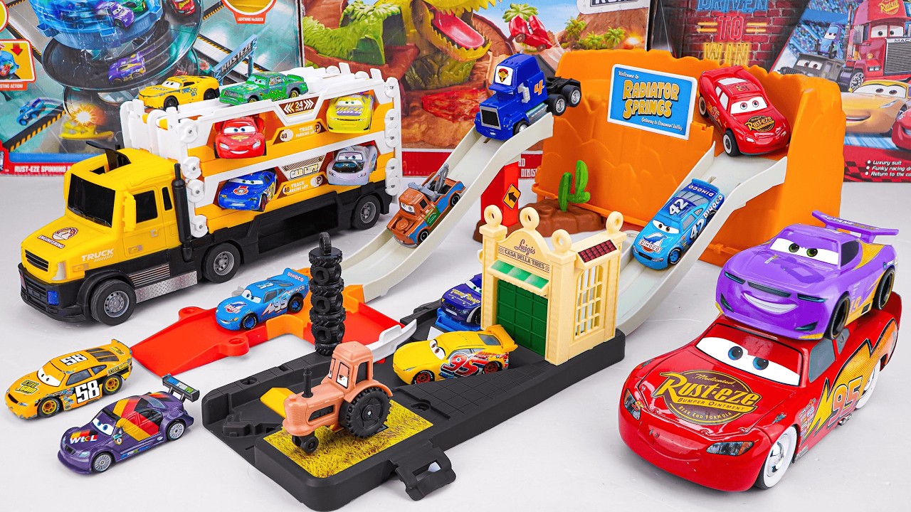 Disney Pixar Cars Unboxing Review | Mattel Disney Pixar Cars Radiator Springs Mountain Race Playset