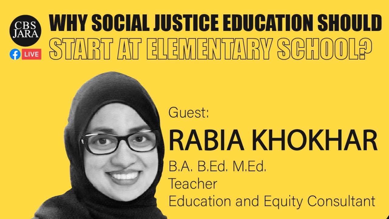 WHY SOCIAL JUSTICE EDUCAITON SHOULD START AT ELEMENTARY SCHOOL?