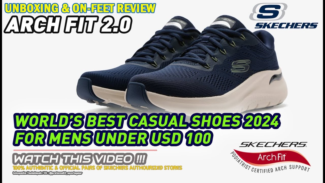 Unboxing & review on feet SKECHERS ARCH FIT 2.0 232700-NVY SPORT TRAINING CASUAL SHOES 100% ORIGINAL