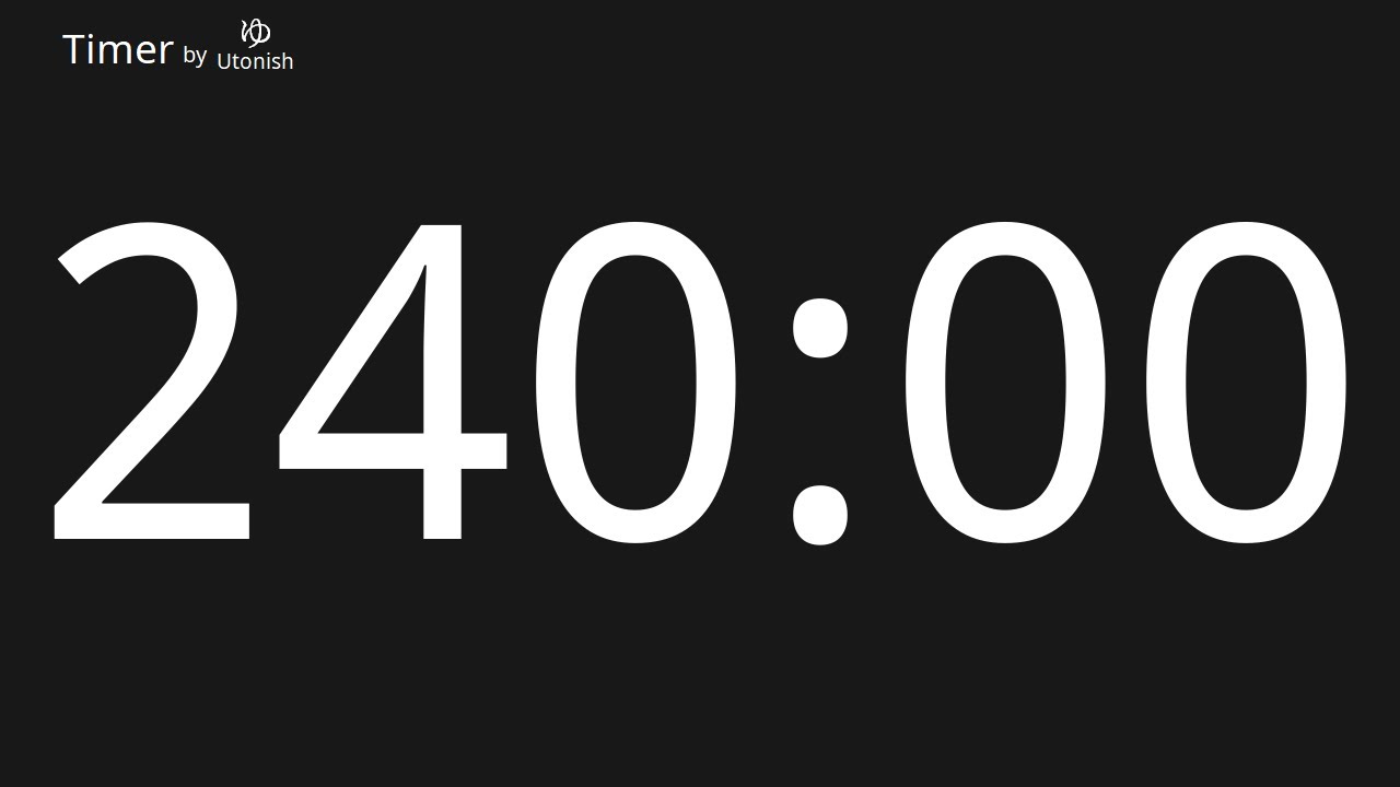 240 Minute Countdown Timer