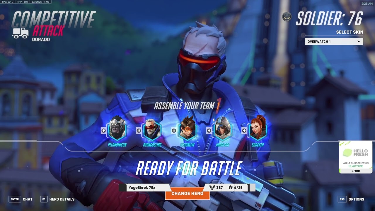 19K DMG! POTG! GALE SOLDIER 76 SEASON 10 TOP 500 GAMEPLAY OVERWATCH 2
