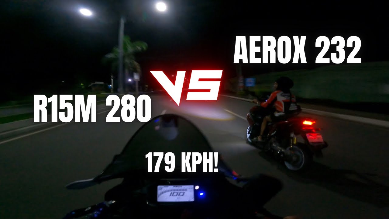 Aerox 232 VS R15m 280 | Street racing!