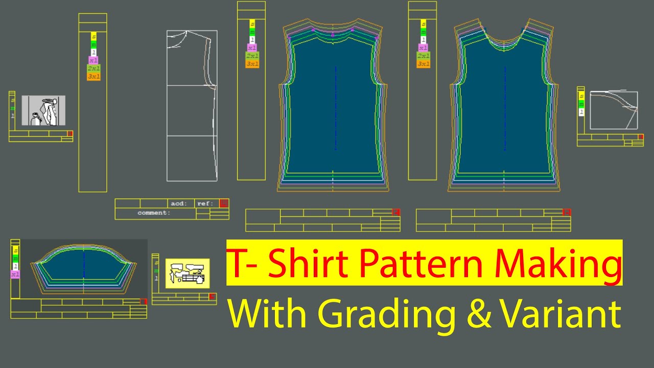 T shirt pattern making by using lectra modaris  pattern making in bangla