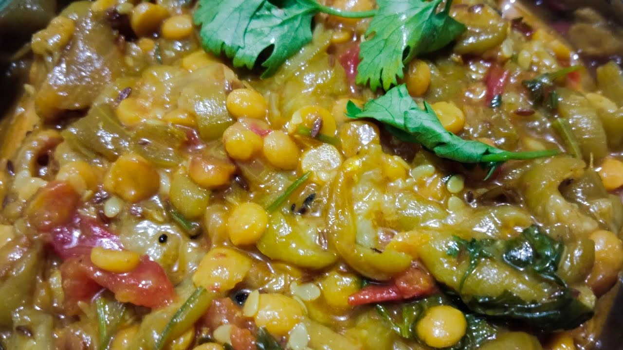 तोरई (दोड़का)चना दाल की स्वादिष्ट सब्जी कम तेल और मसाले में। healthy sponge gourd  recipe
