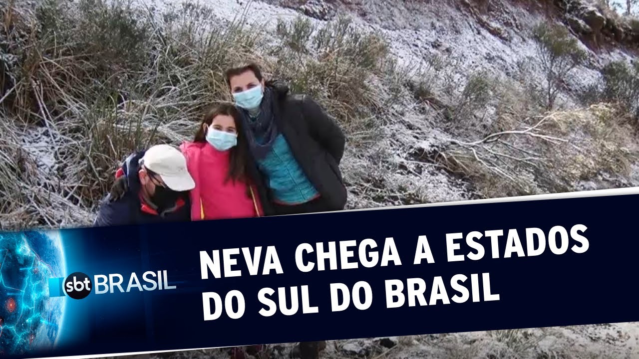 Neve chega, pela primeira vez em 3 anos, a estados do Sul do Brasil | SBT Brasil (21/08/20)
