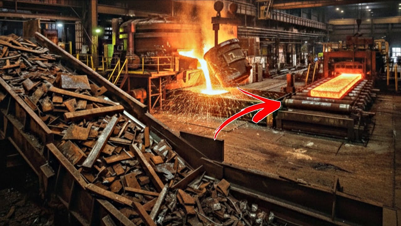 Inside a Steel Mill | Red -Hot Steel Forged By Massive Machines