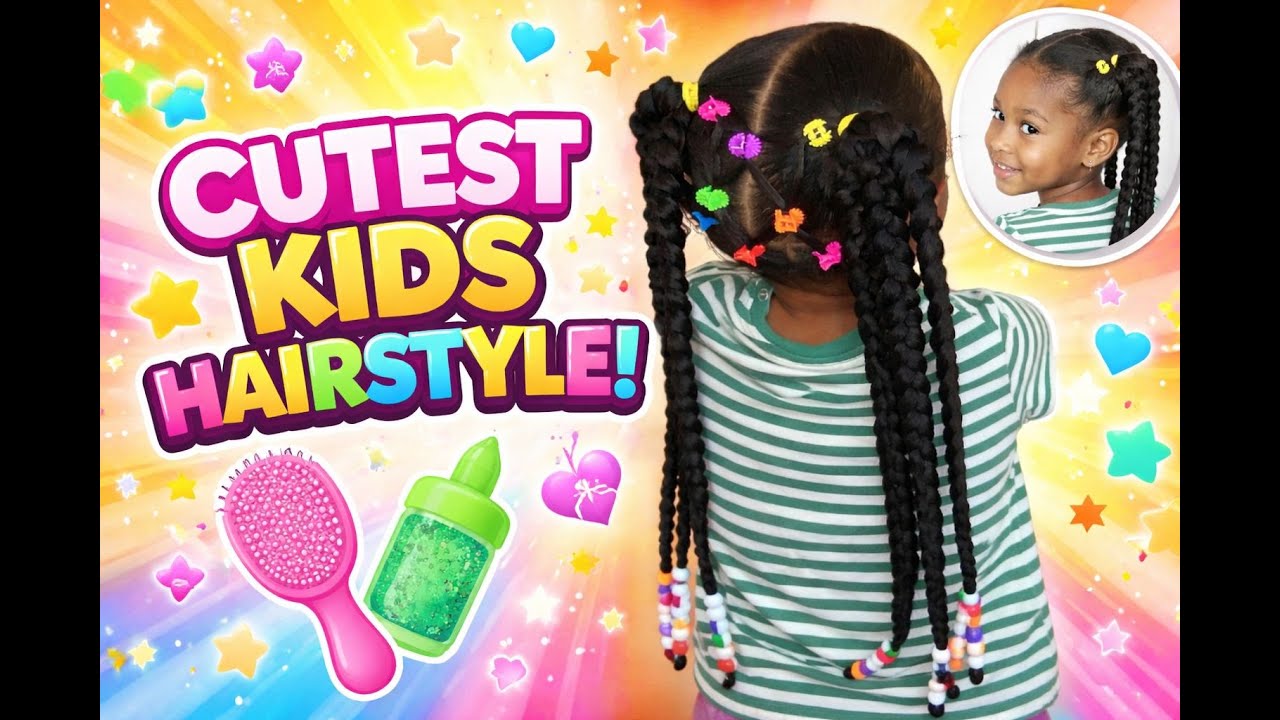 Quick and Easy hairstyle for Kids! | Children's Hairstyles School Hairstyle