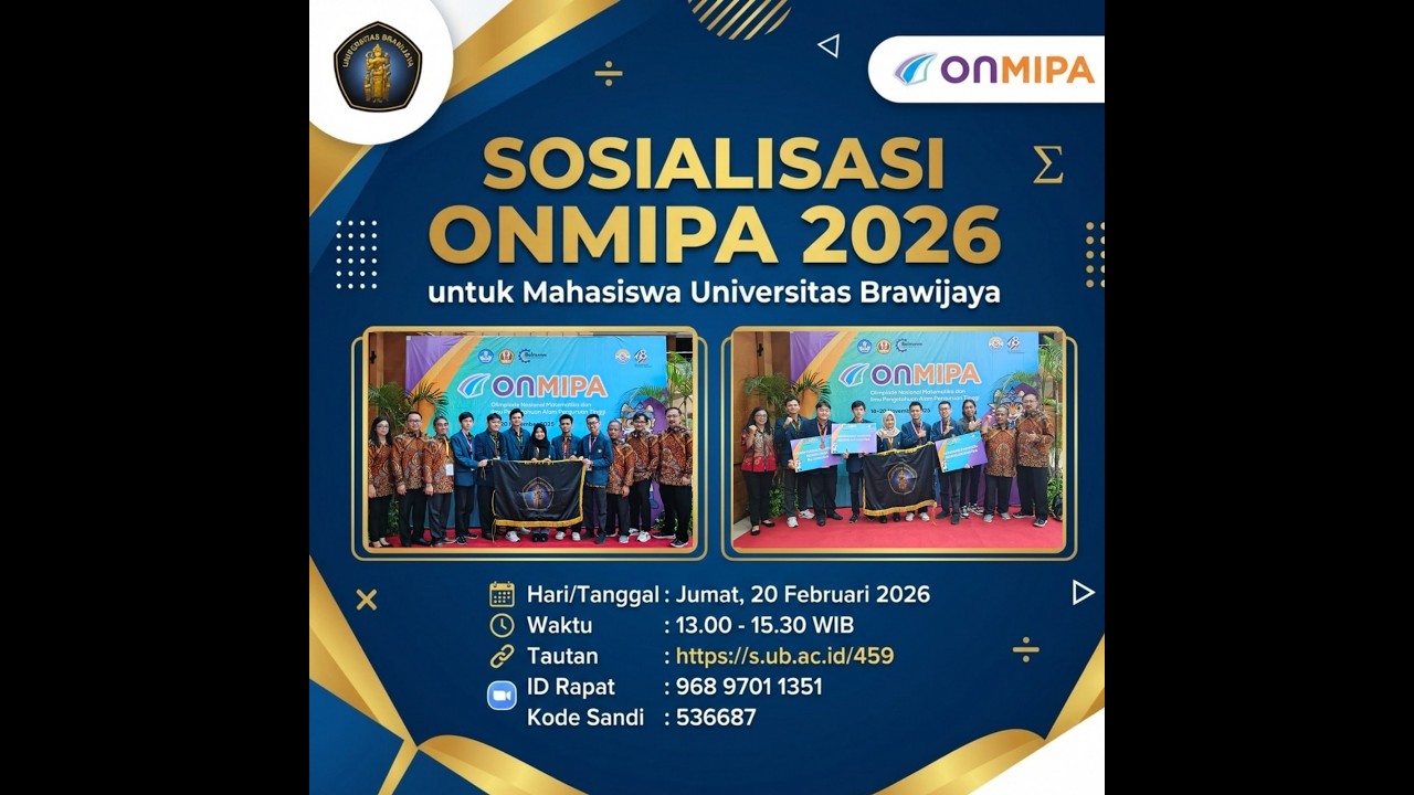 Sosialisasi ONMIPA-PT 2026 - Universitas Brawijaya