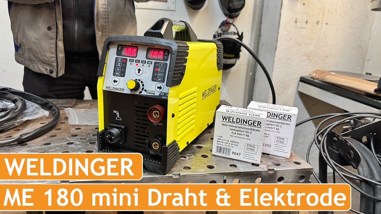 WELDINGER ME180 mini Setvorstellung – Stahl schweißen mit Gas & Elektrode und Gewinnspiel
