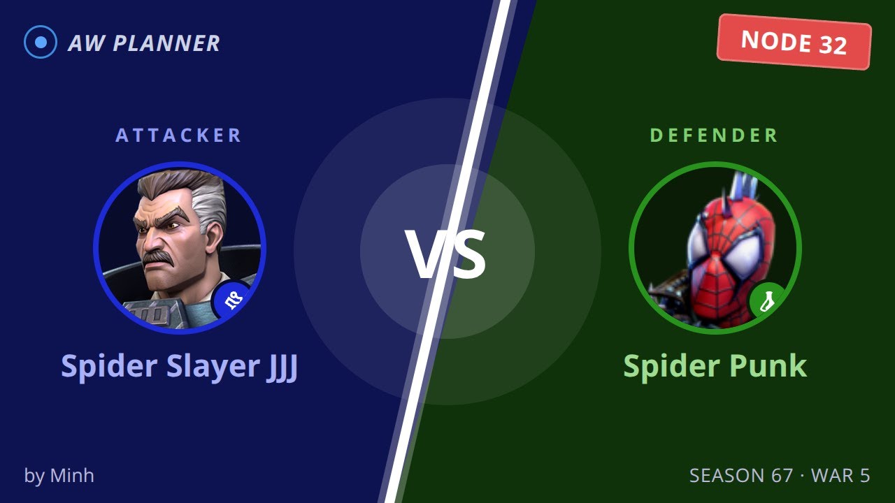 S67 War 5: Spider Slayer JJJ vs 32 Spider Punk