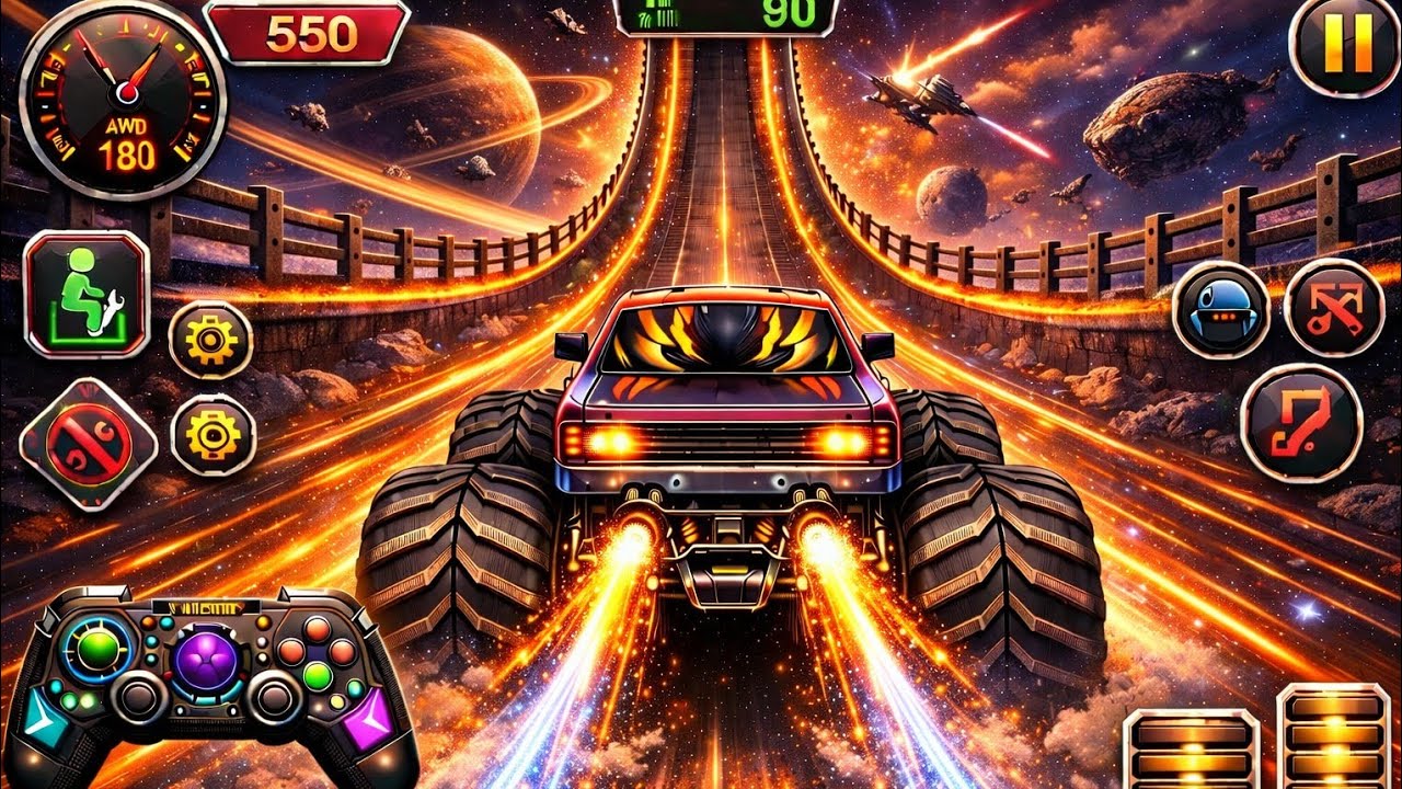 Monster Truck Ramp Storm 🚛🔥 Extreme Racing Action | Android