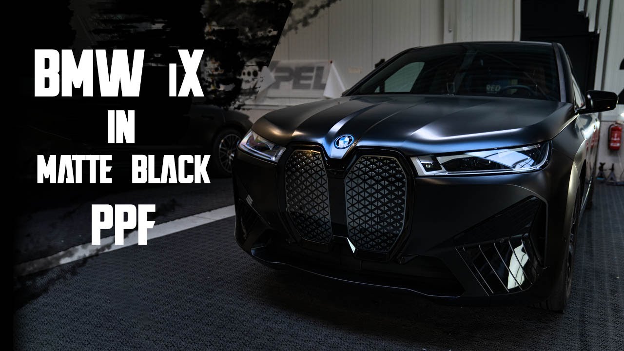 BMW iX in Matte Black PPF | GSWF Colored Paint Protection Film