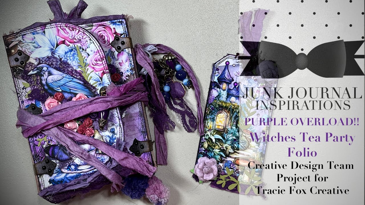 Witches Tea Party Folio SO MUCH PURPLE!! CDT Project @TracieFoxCreative  Flip-Through (Ad Feature)