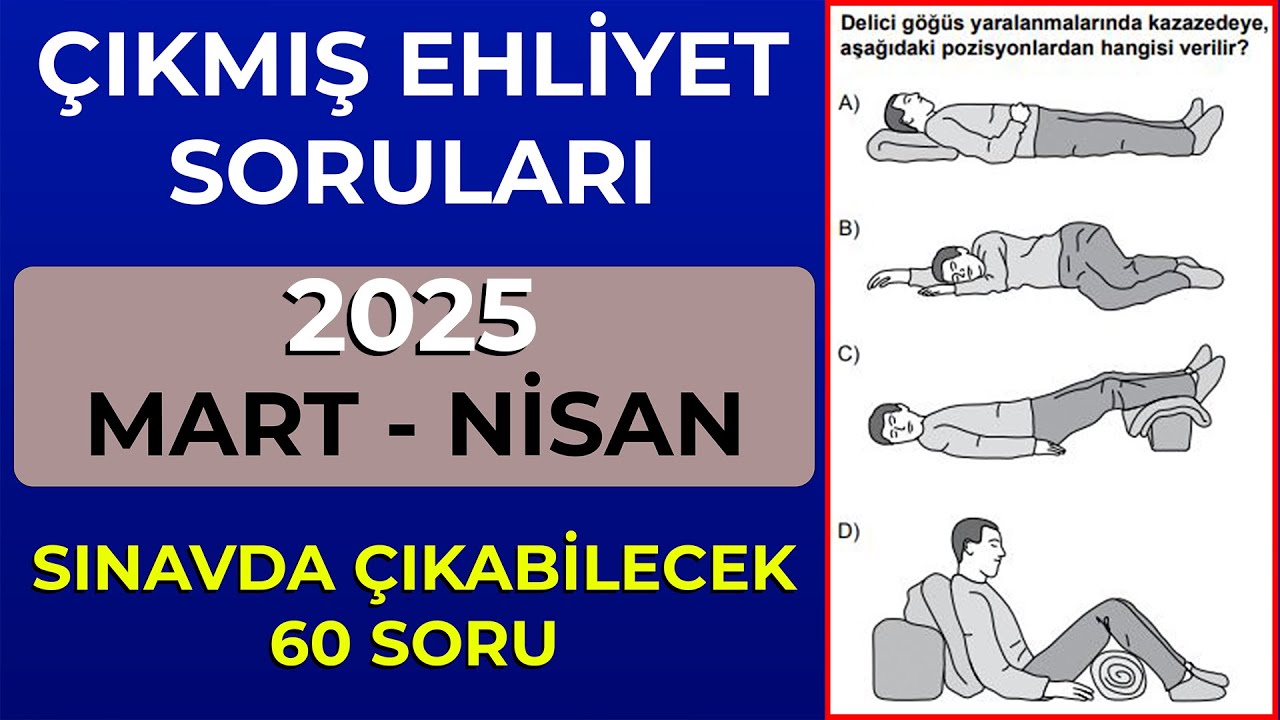Ehliyet Sınav Soruları 2025 | Mart Çıkmış MEB Ehliyet Sorularını Çöz
