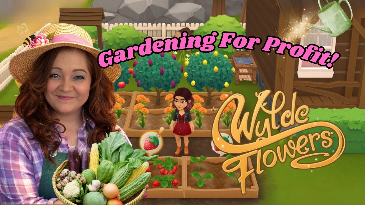 🥕Gardening🌽 For Profit In 🪷Wylde Flowers! #cozygames #magicgames #witchcraftgame #livegaming