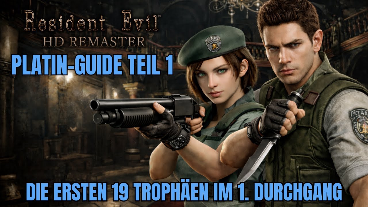Resident Evil 1 HD Remaster - Platin-Guide Teil 1 | Die ersten 19 Trophäen im 1. Durchgang | 2K