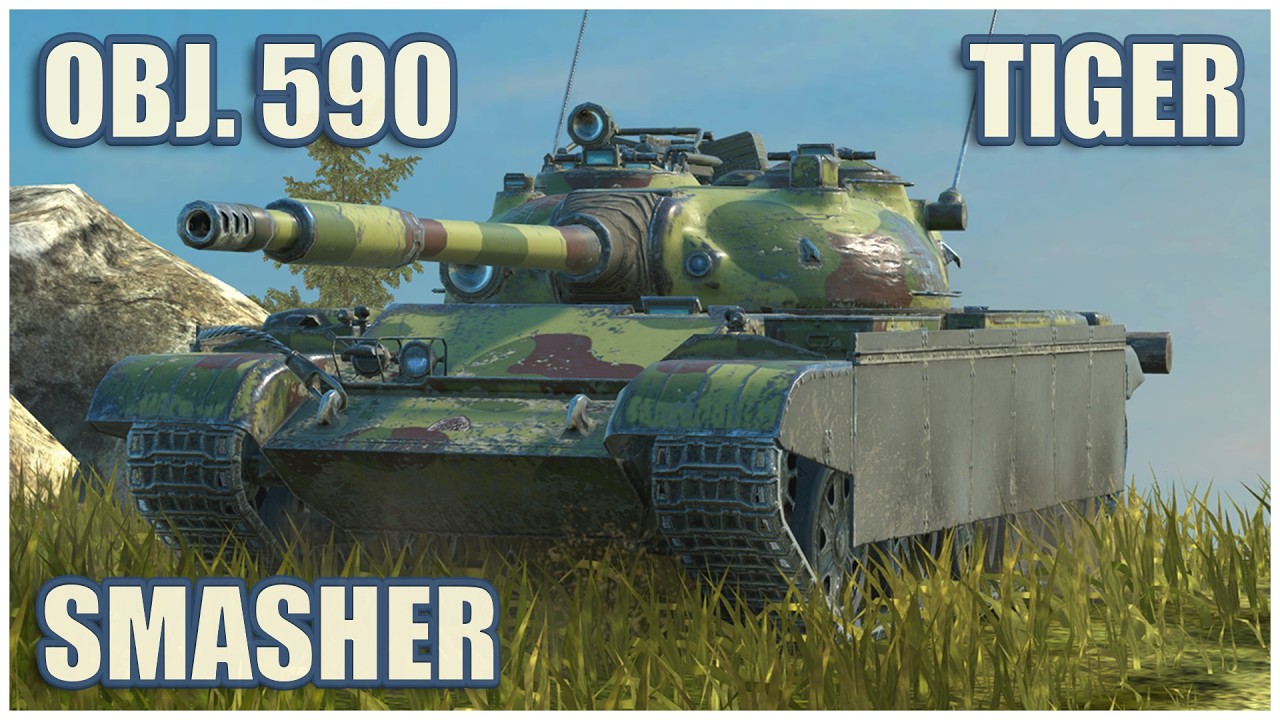Объект 590, Tiger Frontline & Крушитель • WoT Blitz Gameplay