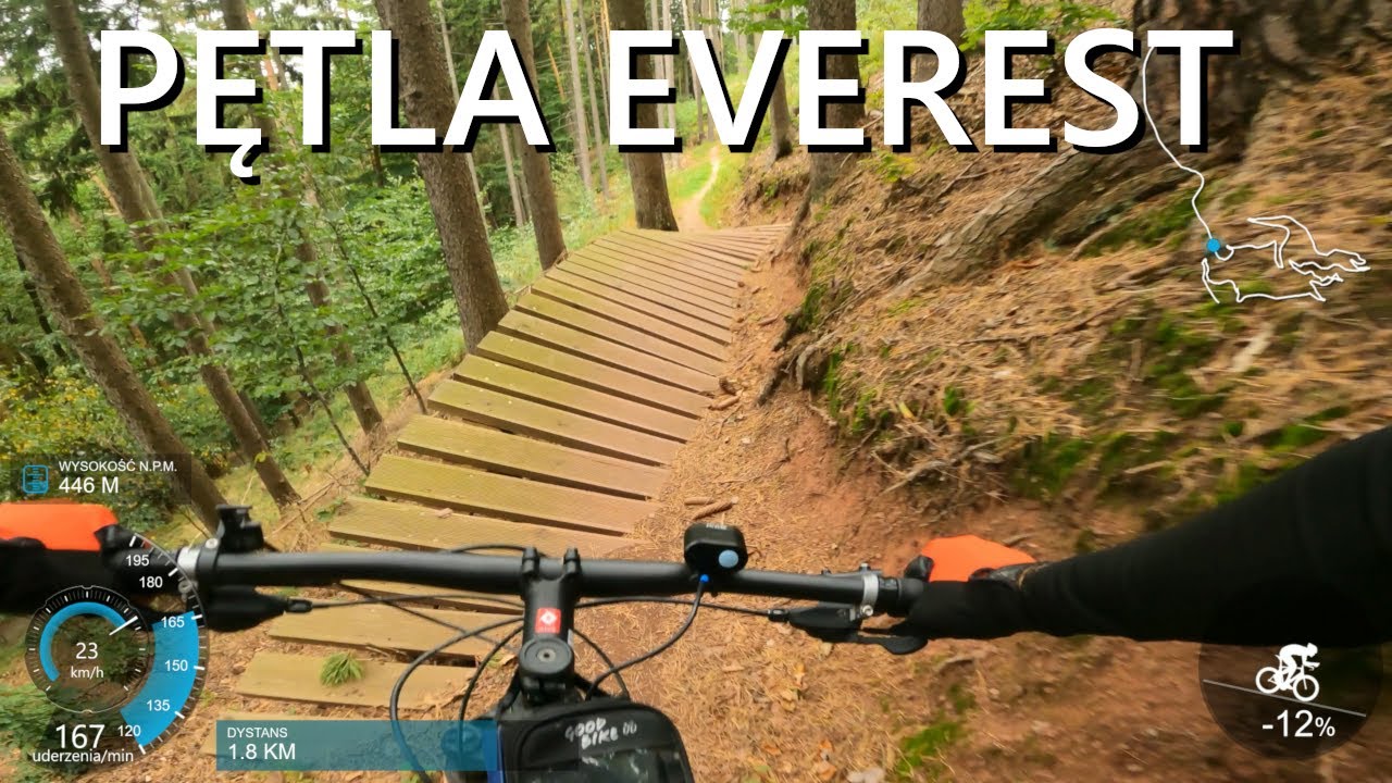 Singletrack Glacensis - pętla Everest. Kudowa Zdrój (Brzozowie). Wymagający podjazd - Mega zjazd.