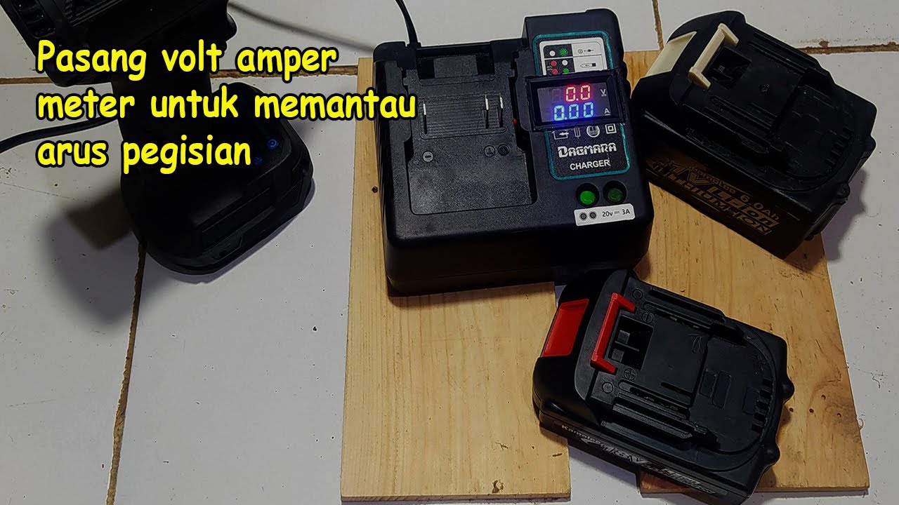 Cara memasang Volt Ampere meter di charger model lxt makita