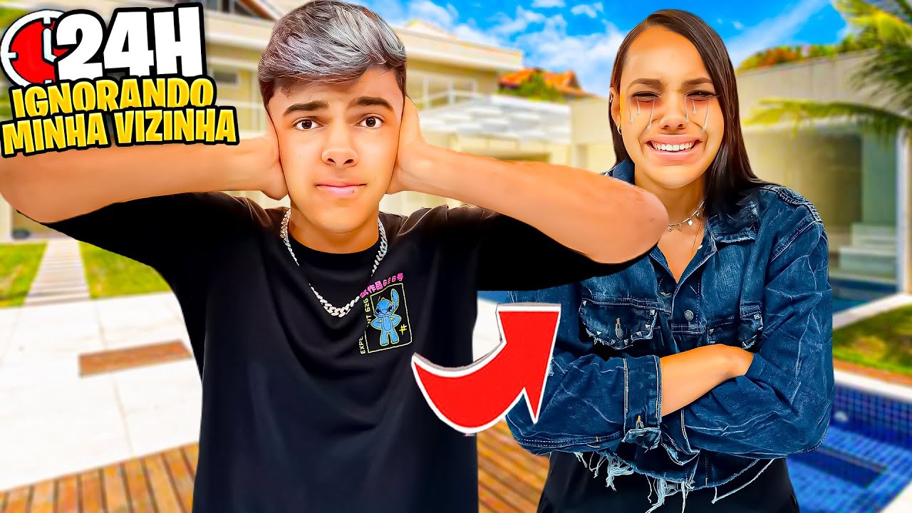 24H IGNORANDO MINHA VIZINHA! *ela chorou!