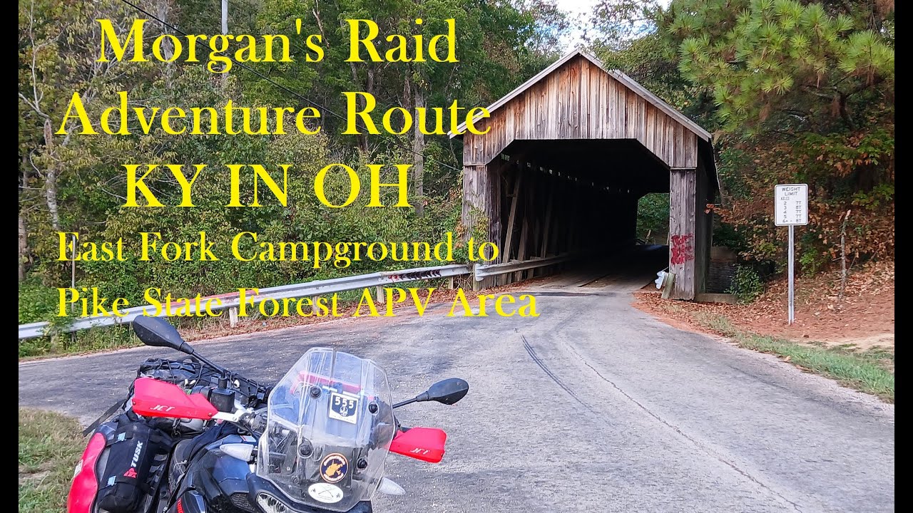 Morgan's Raid Adventure Route - October 2025 - Riding an Aprilia Tuareg in KY, IN, & OH
