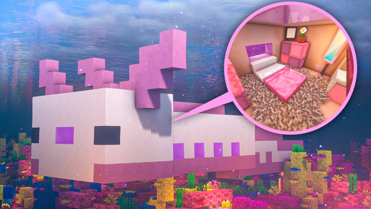 🔨 CONSTRUYE una CASA AJOLOTE en MINECRAFT - Tutorial FÁCIL 🌊
