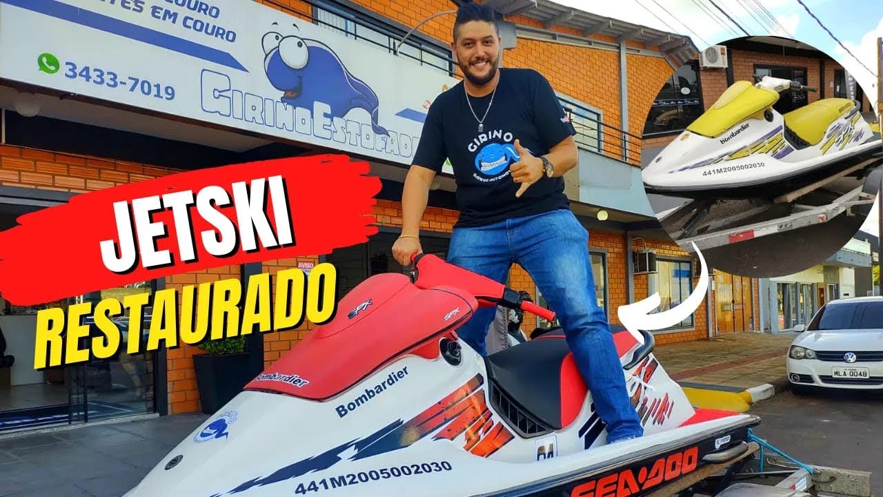 Mudança de cor e detalhes Do JETSKI SEADOO 1998 | Melhorou 10 ANOS