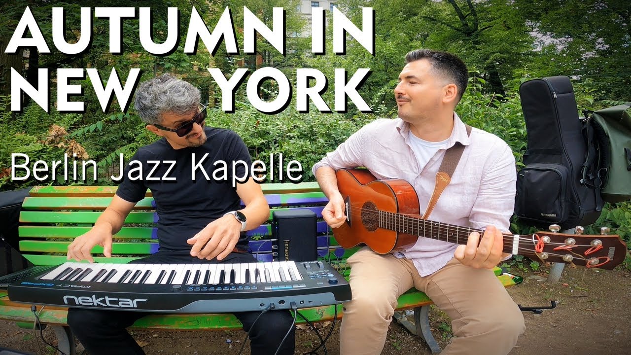 Autumn in New York - Berlin Jazz Kapelle - 4k Kollwitzplatz Park Bench Mobile Audio Recording Studio