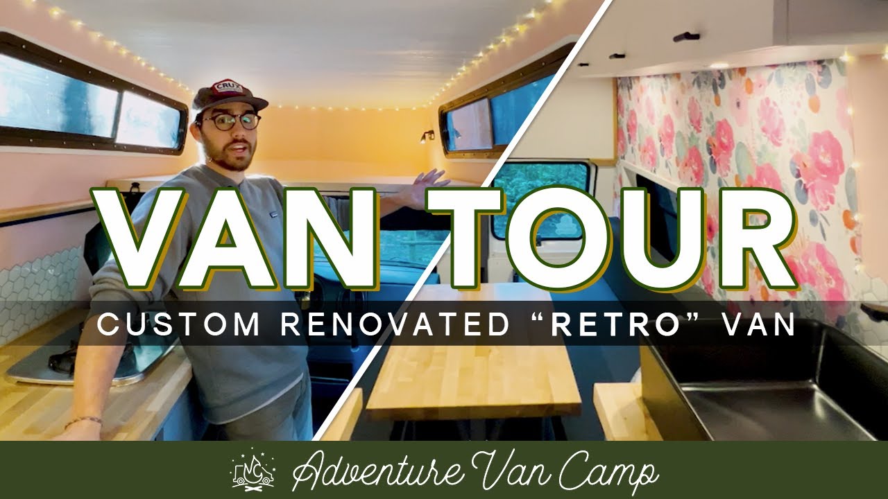 VAN TOUR &bull; Camper Van Conversion &bull; Retro Vintage Dodge Custom Renovation Build
