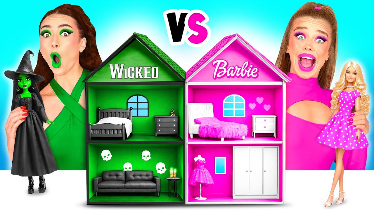 Gradimo Nevjerojatan Kuću za Lutke | Barbie vs Wicked Izazov
