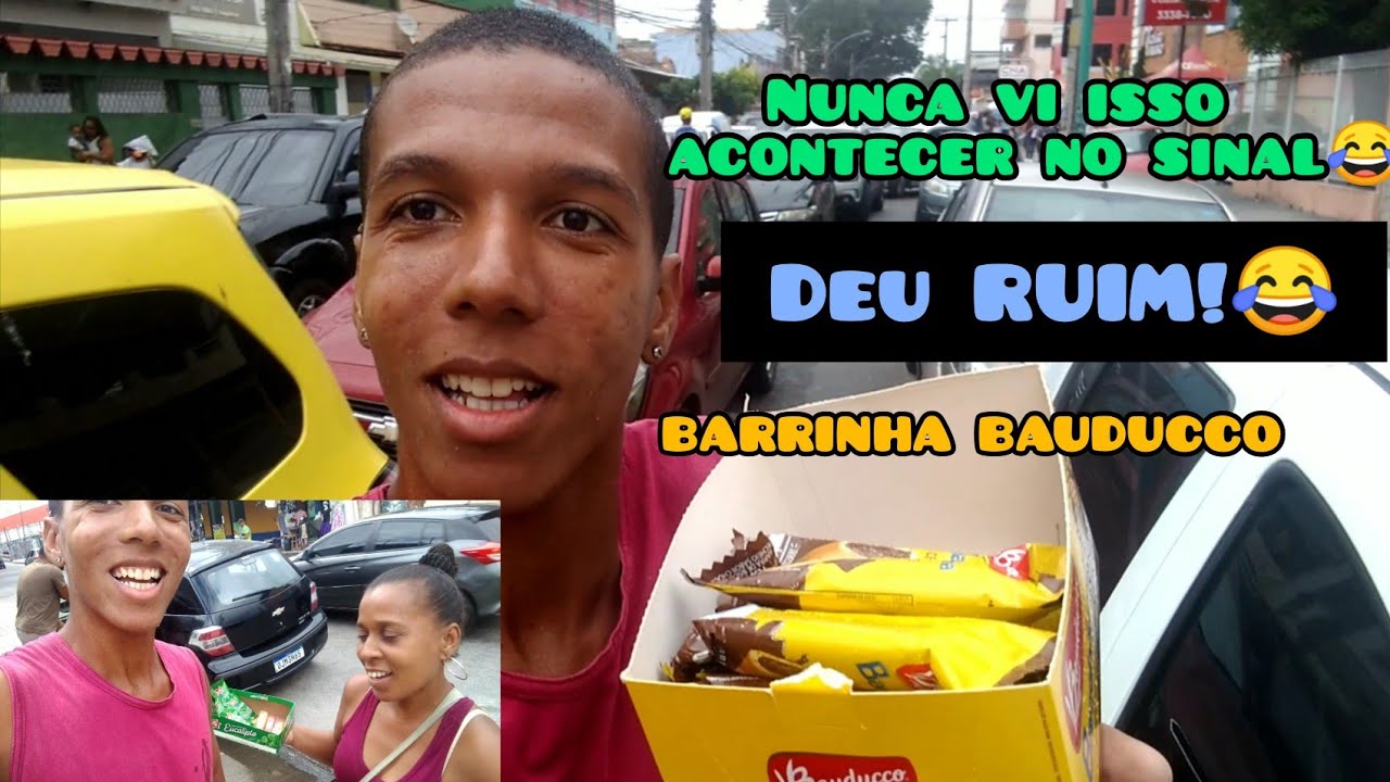 VENDI BARRINHA DA BAUDUCCO NO SINAL🤑😎 DEU RUIM?😂 vendendo no semáforo 🚦