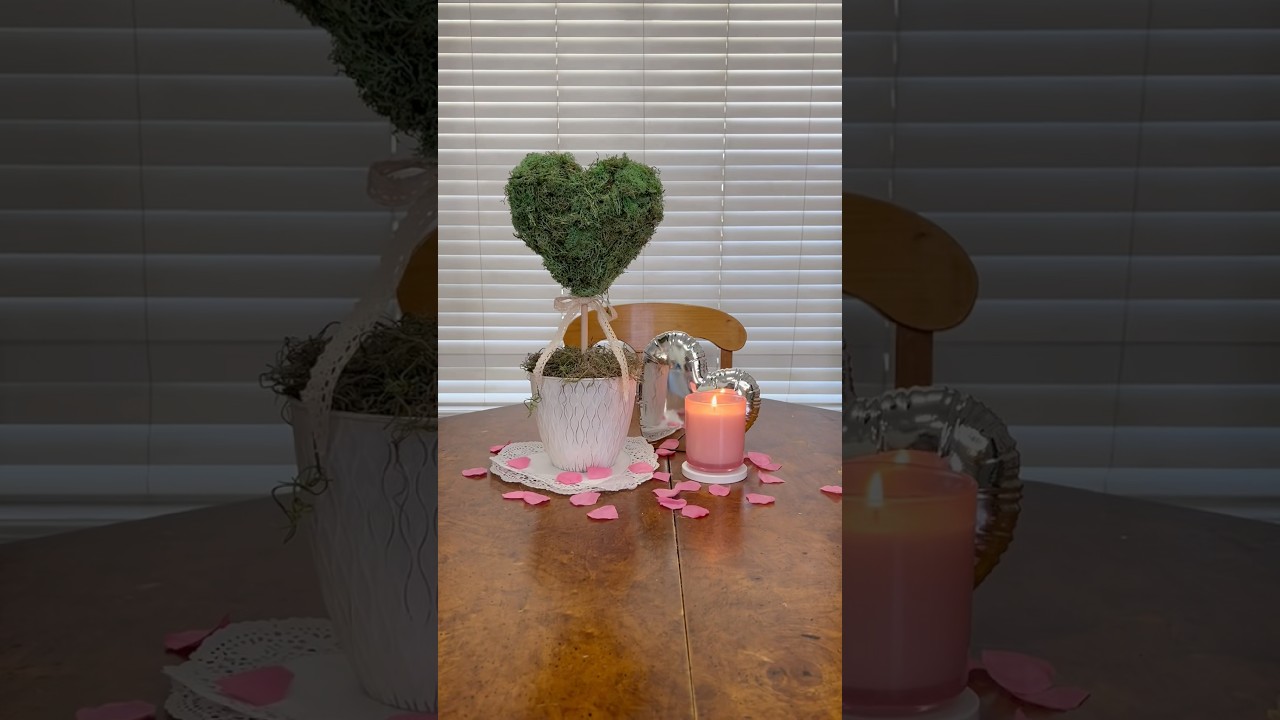 DIY VALENTINE TOPIARY #diy #dollartree #valentine #valentinesday #crafting @dollartree